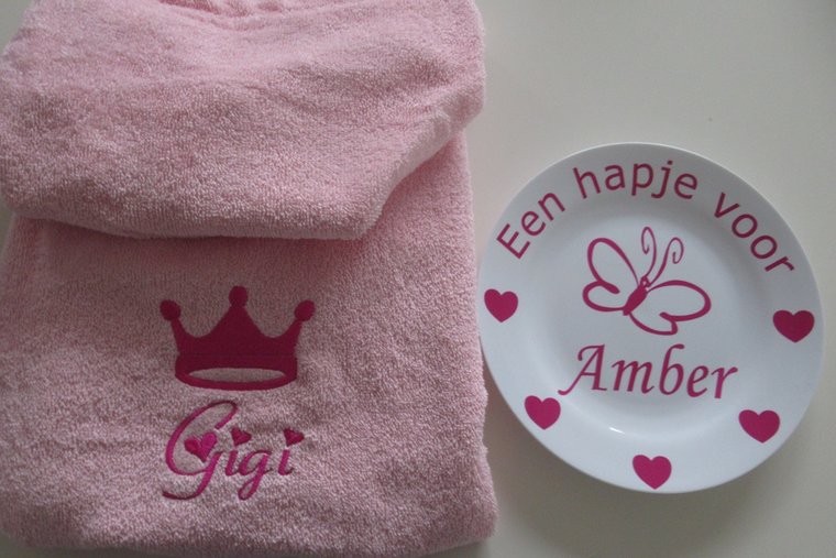 Badponcho met Naam en afbeelding - Kinderponcho Strand & Zwembad - Gepersonaliseerd Cadeau 