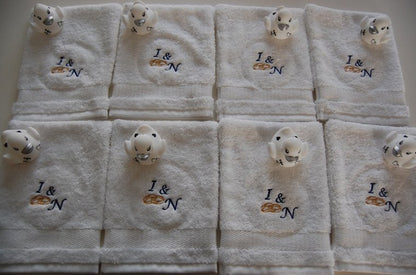 Huwelijks Badeendjes - Gepersonaliseerd Cadeau - In-house Geborduurd