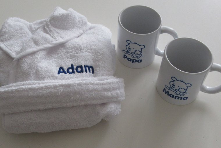 Badjas baby 0-12 maand | Kraamcadeau | Met Naam