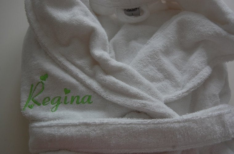 Badjas met naam maat s | Borduurkado.nl