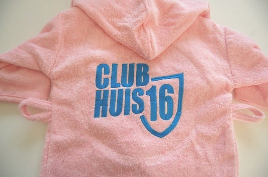 Badjas met naam en logo