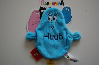 Barbapapa knuffeldoek met naam | Roze of blauwe Blauw - Gepersonaliseerd Cadeau - In-house Geborduurd