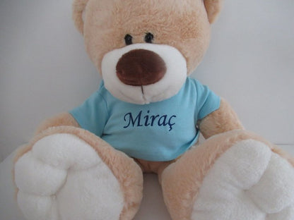 Knuffel met Naam 40 cm Bruin - Gepersonaliseerd Cadeau - In-house Geborduurd
