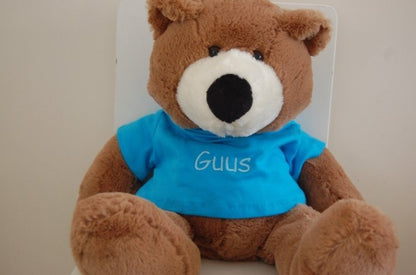 Knuffel met Naam 40 cm Bruin - Gepersonaliseerd Cadeau - In-house Geborduurd