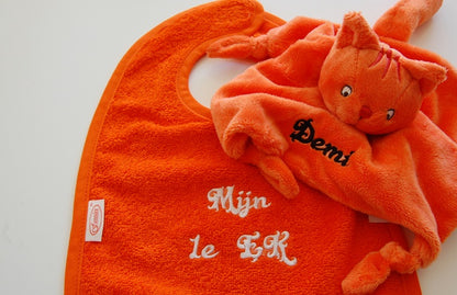 Dikkie Dik knuffeldoek met naam - Gepersonaliseerd Cadeau - In-house Geborduurd