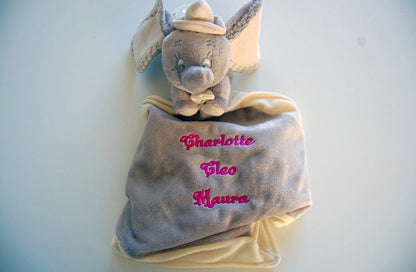 Dombo knuffeldoek met Naam - Gepersonaliseerd Cadeau - In-house Geborduurd