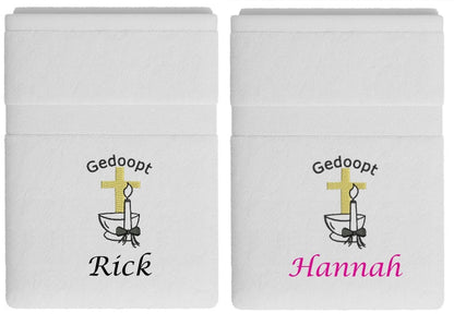 Doopcadeau handdoek met naam