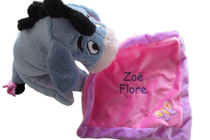 Disney Eeyore geboorte knuffel met naam - Gepersonaliseerd Cadeau - In-house Geborduurd