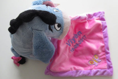 Disney Eeyore geboorte knuffel met naam - Gepersonaliseerd Cadeau - In-house Geborduurd