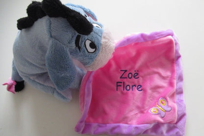 Disney Eeyore geboorte knuffel met naam - Gepersonaliseerd Cadeau - In-house Geborduurd