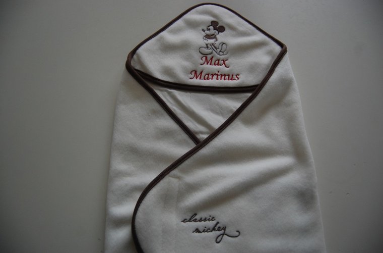 Fleece wikkel deken Mickey Mouse met naam