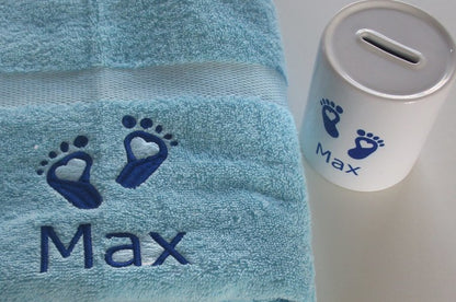 Handdoek met naam en afbeelding - Gepersonaliseerd Cadeau - In-house Geborduurd