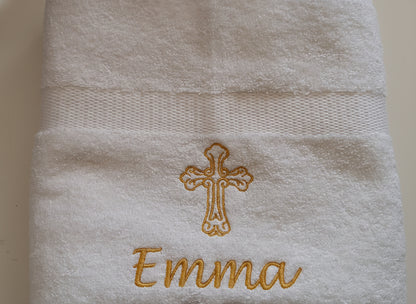 Handdoek voor doop meisje