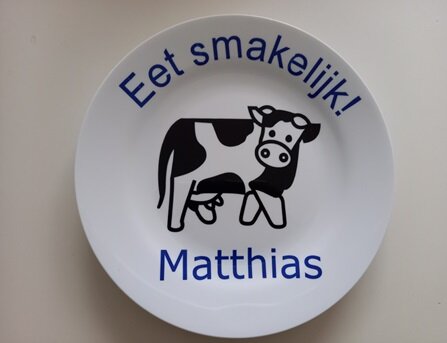 Ik hou van Holland Sierbordje Rood - Gepersonaliseerd Cadeau - In-house Geborduurd