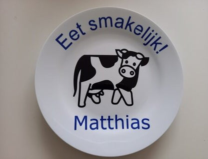 Ik hou van Holland Sierbordje Rood - Gepersonaliseerd Cadeau - In-house Geborduurd