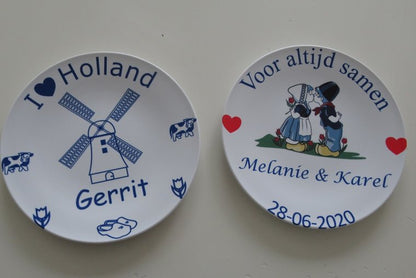Voor altijd Samen Sierbord Rood - Gepersonaliseerd Cadeau - In-house Geborduurd