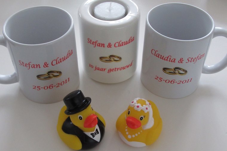 Jubileum Kaarsenhouder met Namen – Gepersonaliseerd