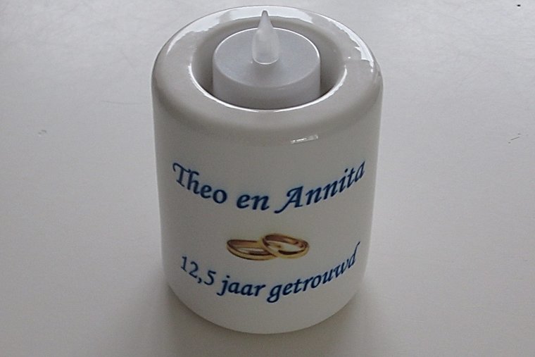 Jubileum Kaarsenhouder met Namen – Gepersonaliseerd