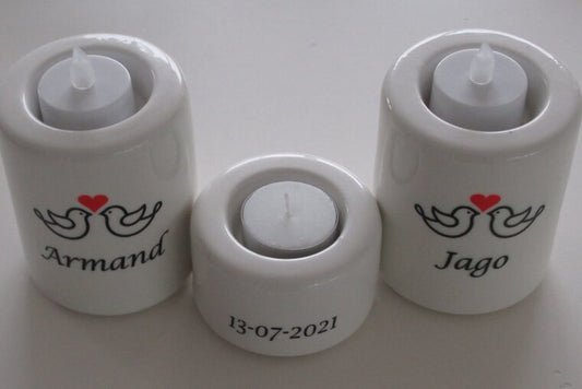 Kaarsenhouder met Tekst – Gepersonaliseerd Bedankt Cadeau