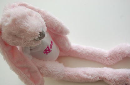 Knuffelkonijn Rabbit Richie met Naam Wit - Gepersonaliseerd Cadeau - In-house Geborduurd