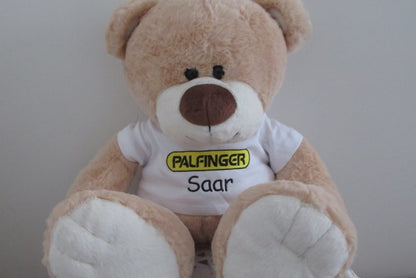 Geboortebeer met Logo - Gepersonaliseerd Cadeau - In-house Geborduurd