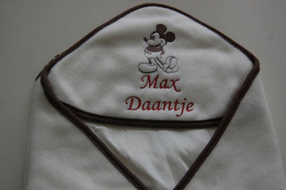 Mickey Mousse Fleecewikkeldeken met Naam - Gepersonaliseerd Cadeau - In-house Geborduurd