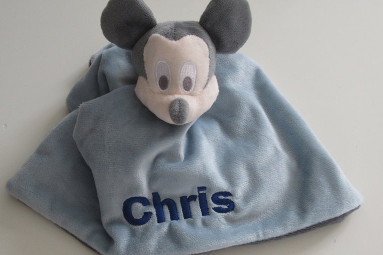 Mickey Mouse knuffeldoek met naam