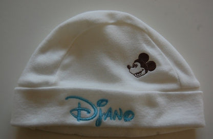 Babymuts Mickey Mouse met Naam - Gepersonaliseerd Cadeau - In-house Geborduurd