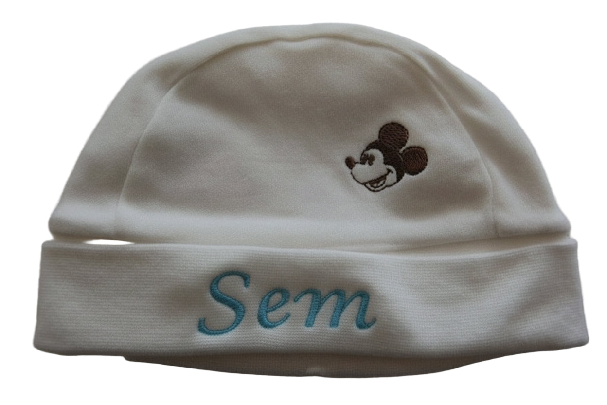 Babymuts Mickey Mouse met Naam