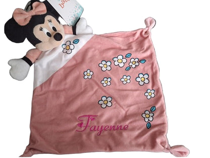 Minnie Mouse Knuffeldoek met Naam - Gepersonaliseerd Cadeau - In-house Geborduurd