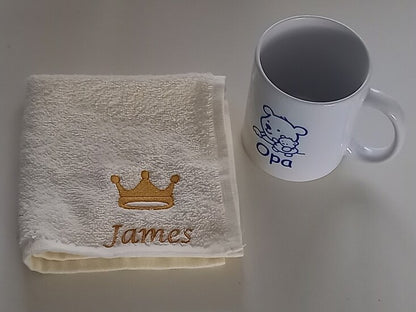 Mok voor Opa en Oma met Naam - Gepersonaliseerd Cadeau - In-house Geborduurd