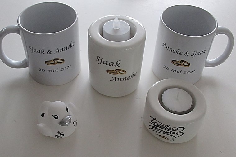 Waxinelichthouder met Naam of Tekst – Bedankt Cadeau