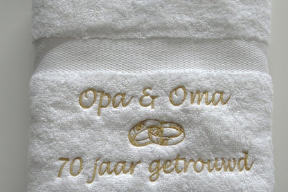 Opa en Oma 70 jaar getrouwd cadeau - Borduurkado-