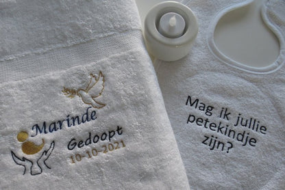Slabber met tekst Mag ik jullie peetkind zijn? 
