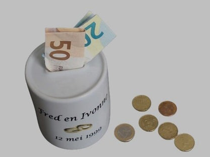 Spaarpot met gouden ring origineel cadeau