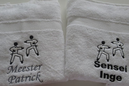 Sporthanddoek Karate | gepersonaliseerd| Borduurkado