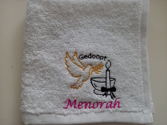 Spuugdoekje  doop doopfeest cadeau met naam