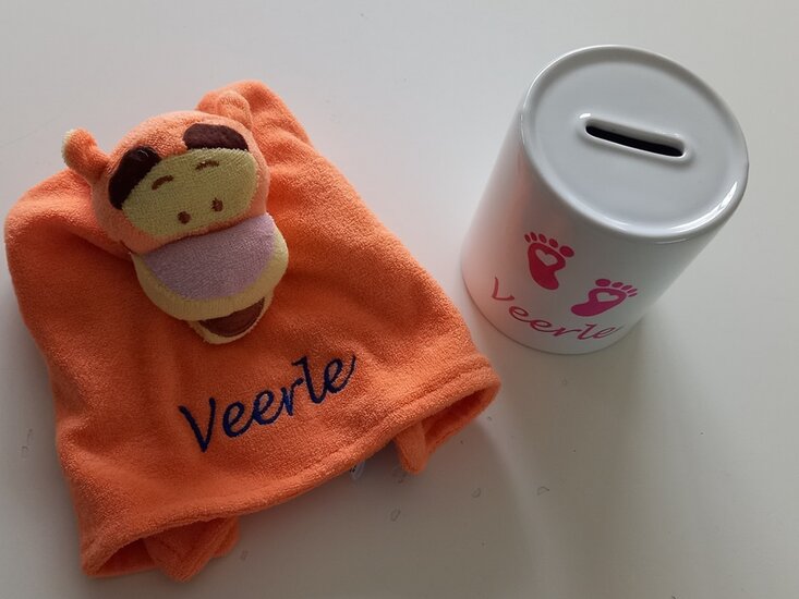 Teigetje knuffel met naam