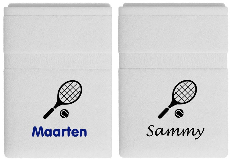 Tennis handdoek met naam - Gepersonaliseerd-Geborduurd | Borduurkado