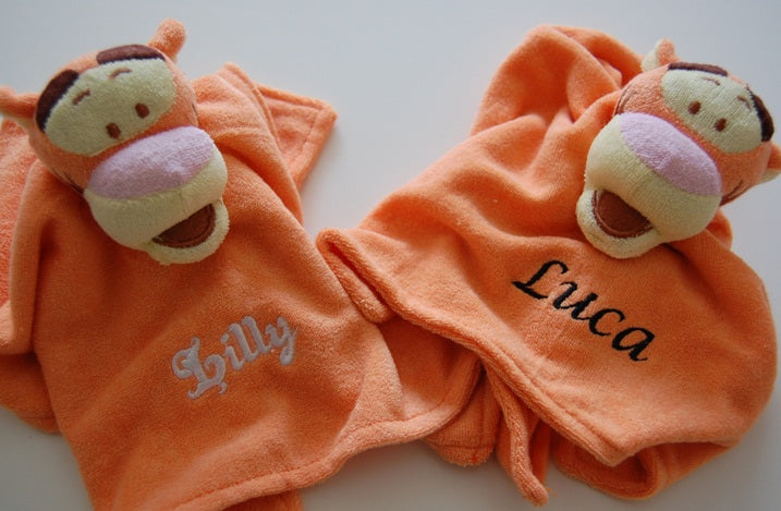 Teigertje knuffeldoek met Naam