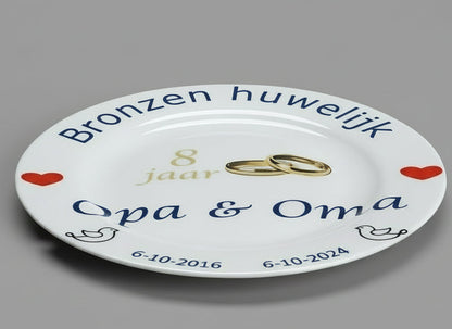 Trouwdag cadeau voor Opa en Oma  bordje