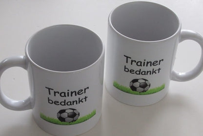 Koffiemok Voetbal Trainer bedankt | Cadeautip 2026|