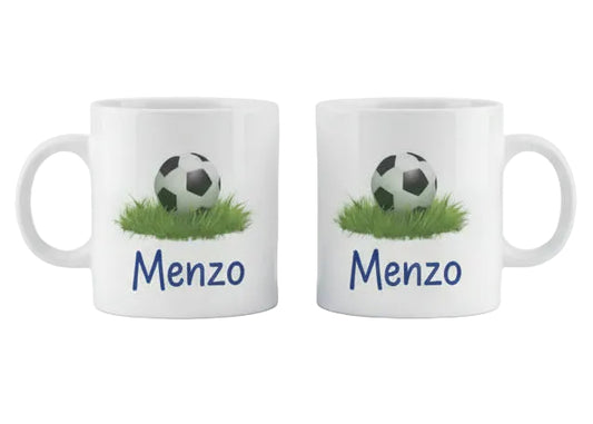 Voetbal mok  cadeau met naam cadeau tip voor voetbalfans en bedankjes voor trainer of coach