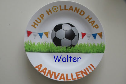 Hup Holland Hap bordje Rood - Gepersonaliseerd Cadeau - In-house Geborduurd