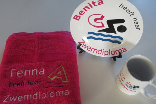 Ontwerp je eigen bord voor zwemdiploma C volledig naar eigen wens!