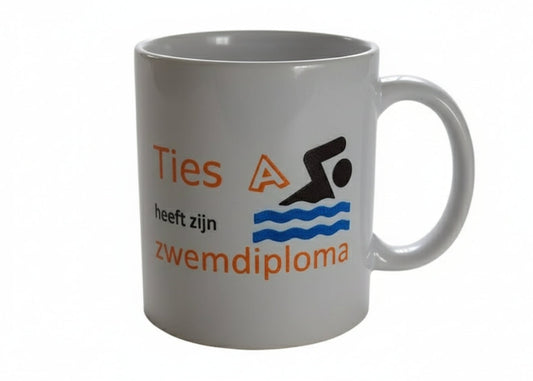 Zwemdiploma cadeau Mok met naam