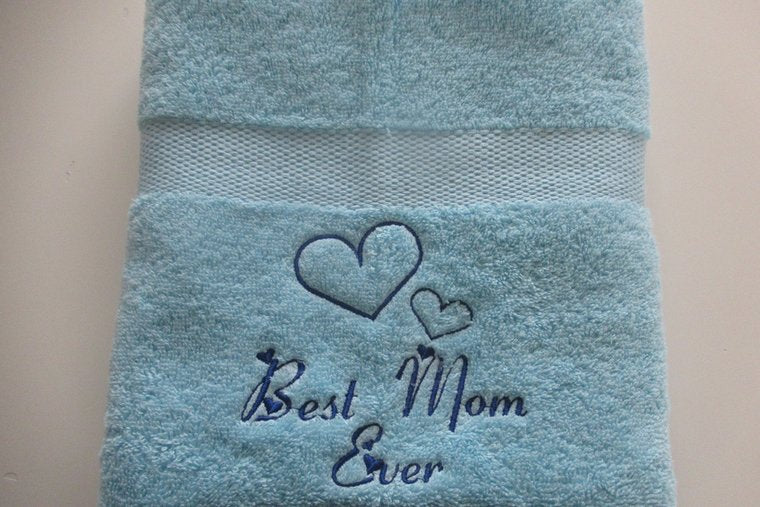 Badlaken met naam en afbeelding - Gepersonaliseerd Cadeau - In-house Geborduurd