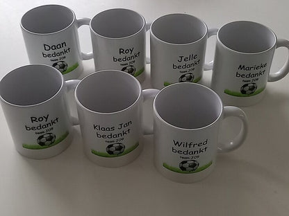 Koffiemok Trainer bedankt | Bedank al je trainers van de Club |