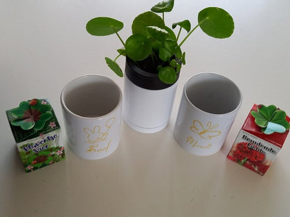 Bloempot met Naam – Origineel Bedankt Cadeau - Gepersonaliseerd Cadeau - In-house Geborduurd