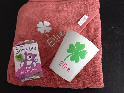 Geboorte Bloempot met naam - Gepersonaliseerd Cadeau - In-house Geborduurd